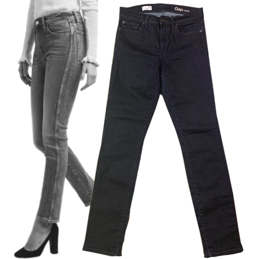 Mid-Rise, Slim Fit, Straight Jeans - Gap👖